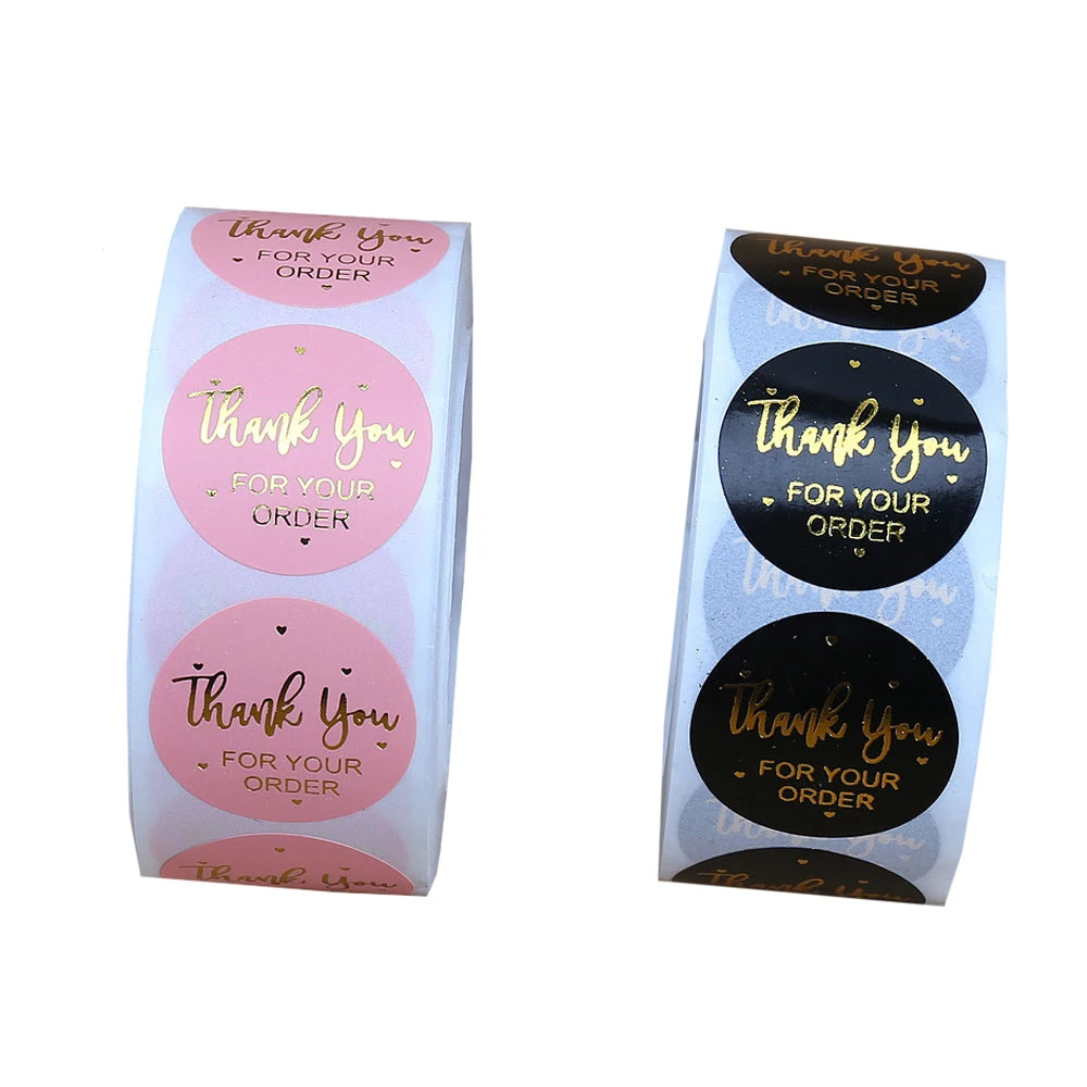 Thank You Stickers for Small Business Round Waterproof Stickers Vinyl Sticker