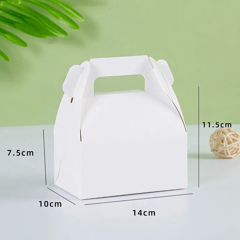 Square Baking Dessert Box Optional with Lined Cookies Nougat Gift Box Kraft Paper Portable Pastry Cake Packing Box