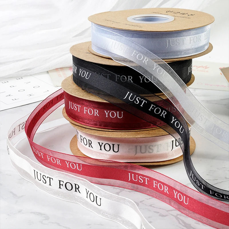 Wholesale 2.5cm Width Gift Decoration Satin Ribbon pink Decorative Ribbons for Happy Birthday