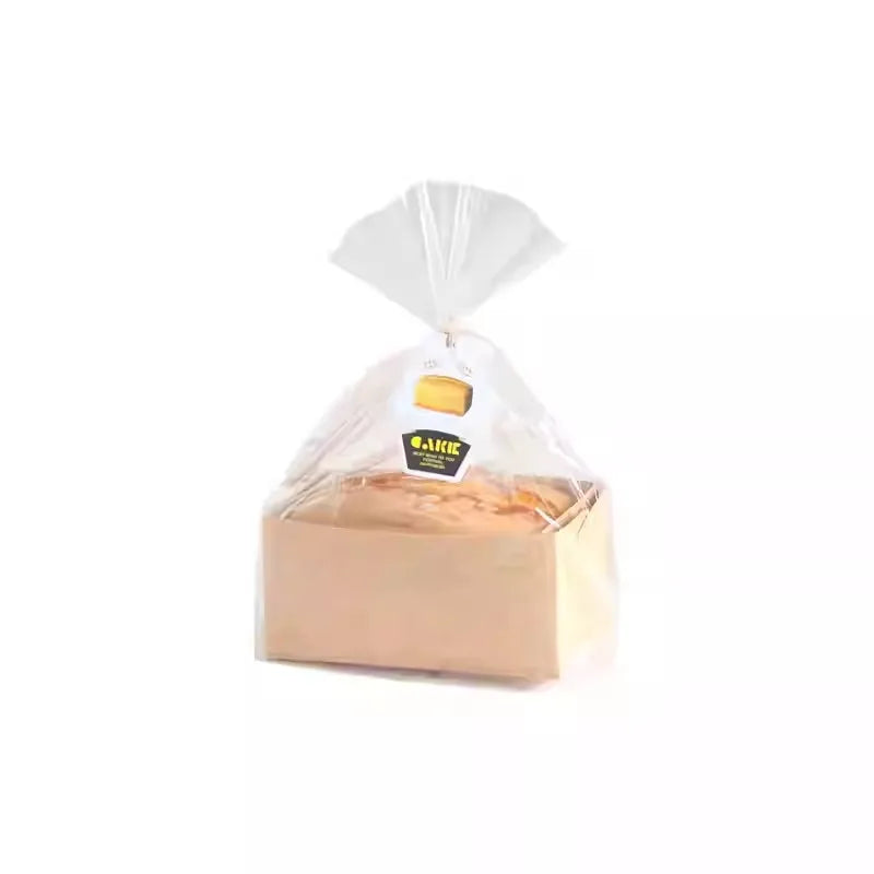 Golden Pillow Cake Paper Tray Packaging Box Disposable Toast Carton High Temperature Resistant Bread Oven Mold Baking Bag
