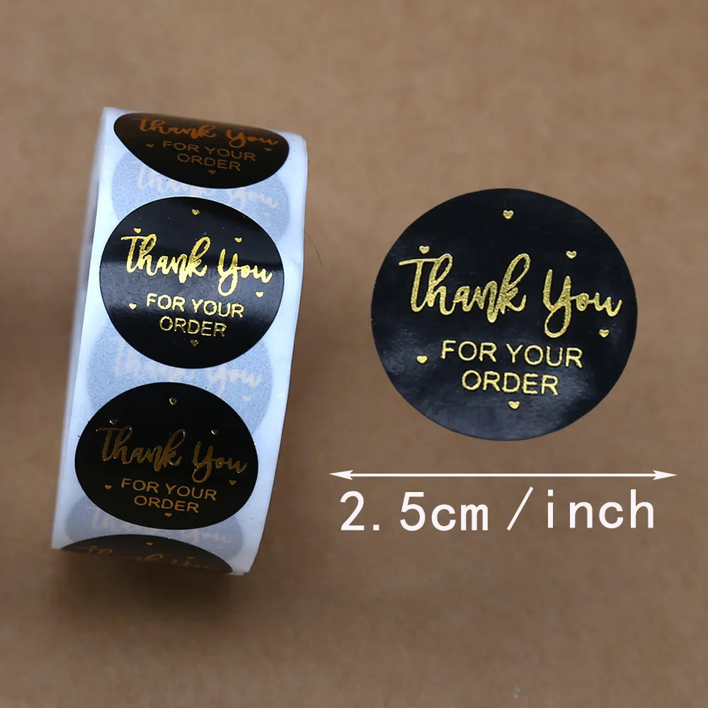 Thank You Stickers for Small Business Round Waterproof Stickers Vinyl Sticker