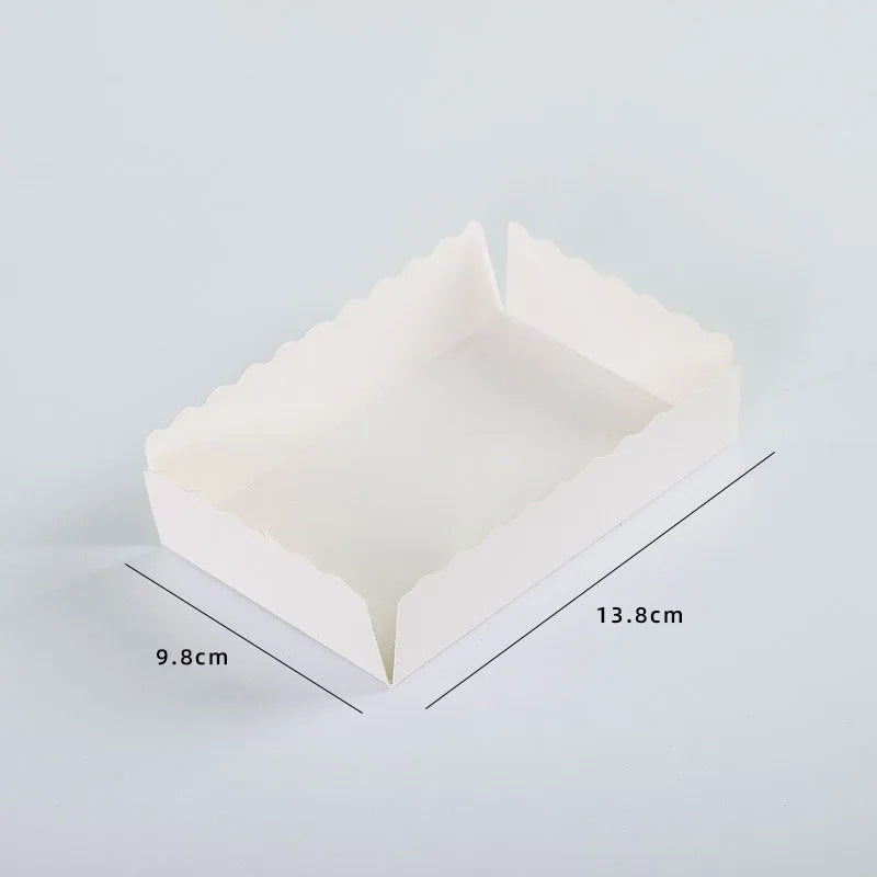 Square Baking Dessert Box Optional with Lined Cookies Nougat Gift Box Kraft Paper Portable Pastry Cake Packing Box
