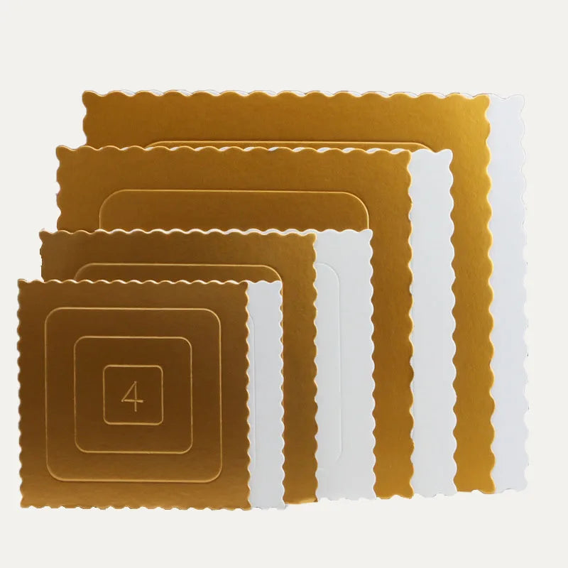 Square Food Grade Baking Base 4 6 8 10 12 Square Size Cake Board Stacked Layered Cake Decoration Gift Thickened Cake Base