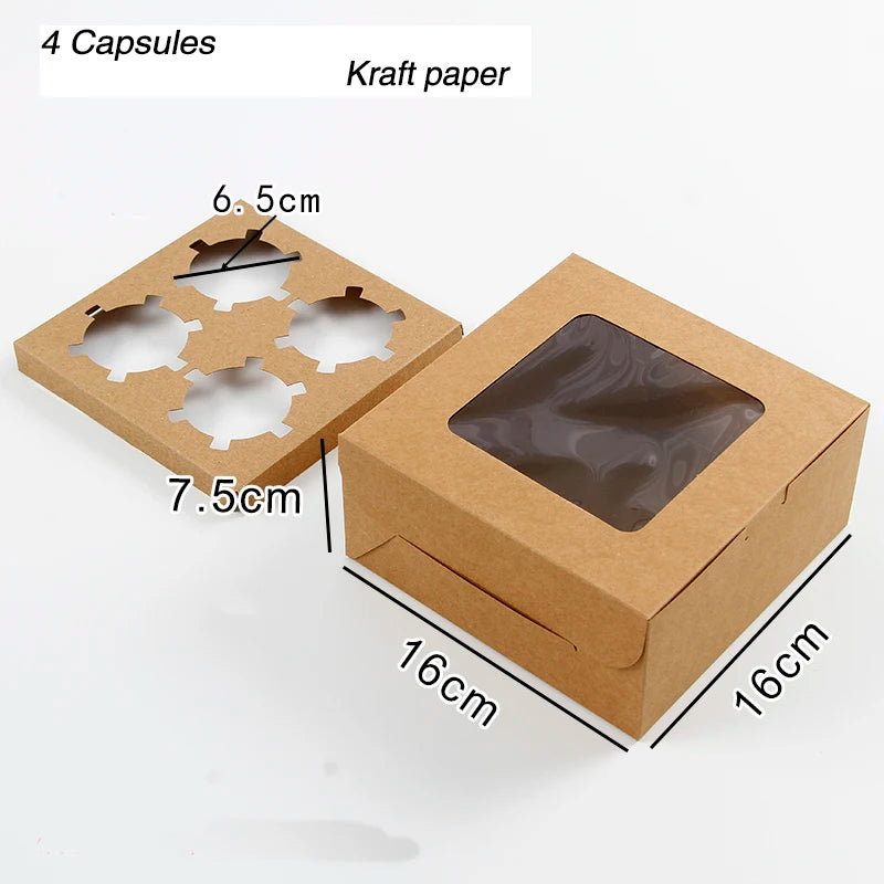 Jinkuang Cake Boxes with Window for Cup Cake, Birthday Party, Wedding, Valentine's Day Xma