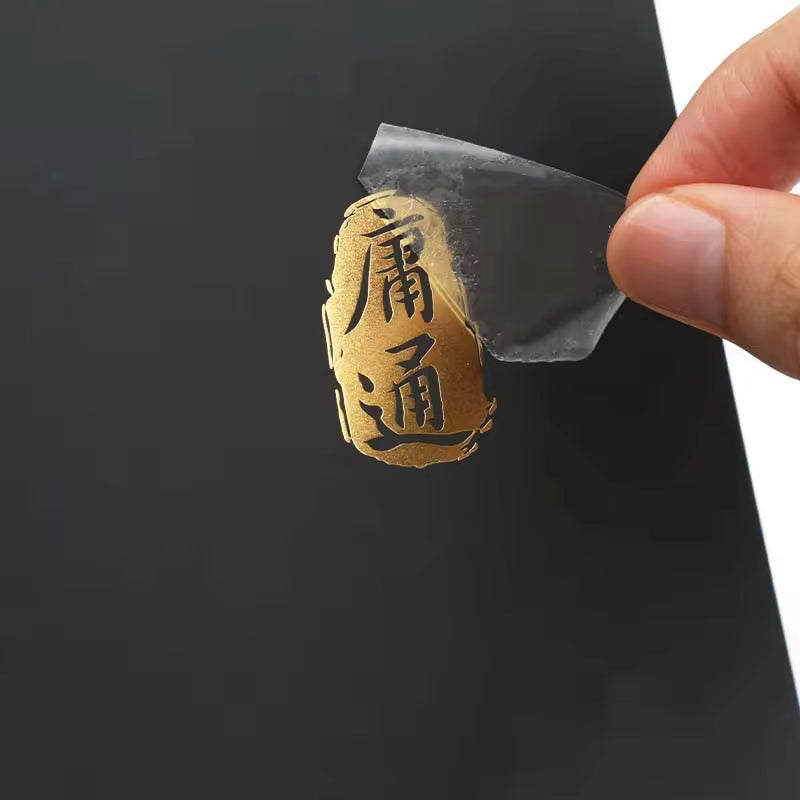 Custom High Quality Self Adhesive Mental Label Packaging Label Metallic Transfer Stickers