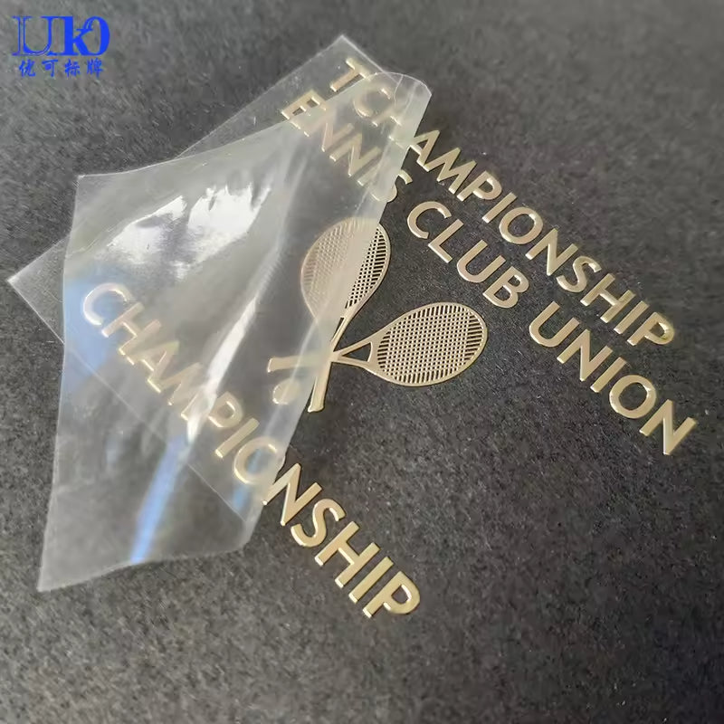 Custom High Quality Self Adhesive Mental Label Packaging Label Metallic Transfer Stickers