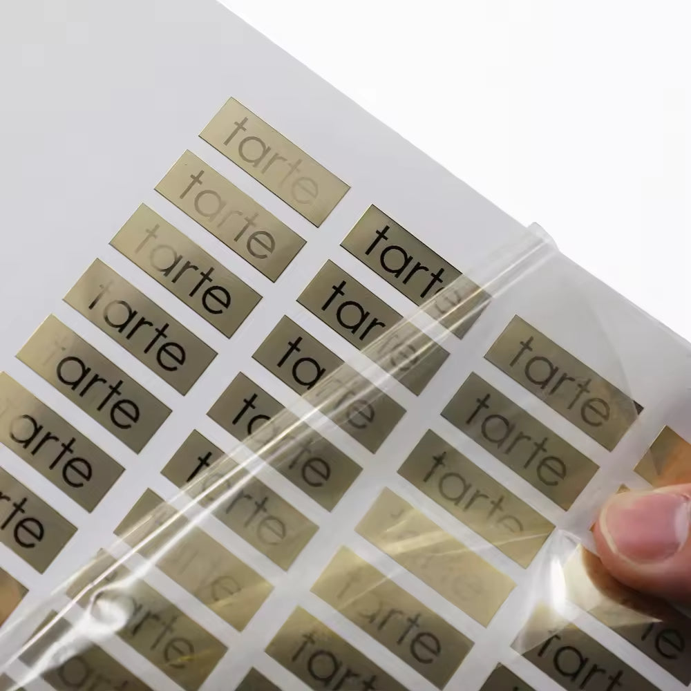 Custom High Quality Self Adhesive Mental Label Packaging Label Metallic Transfer Stickers