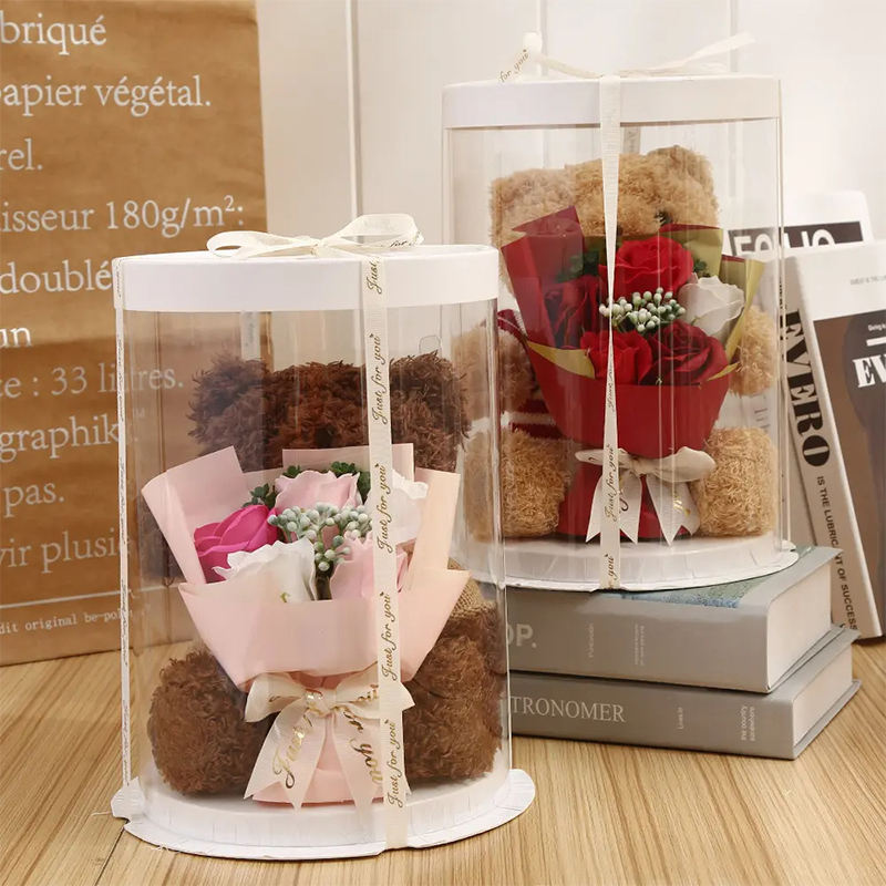 Birthday Round clear Flower Boxes