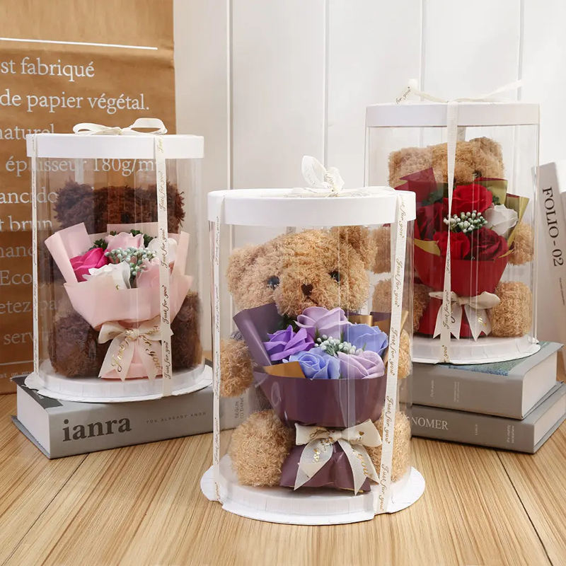 Birthday Round clear Flower Boxes