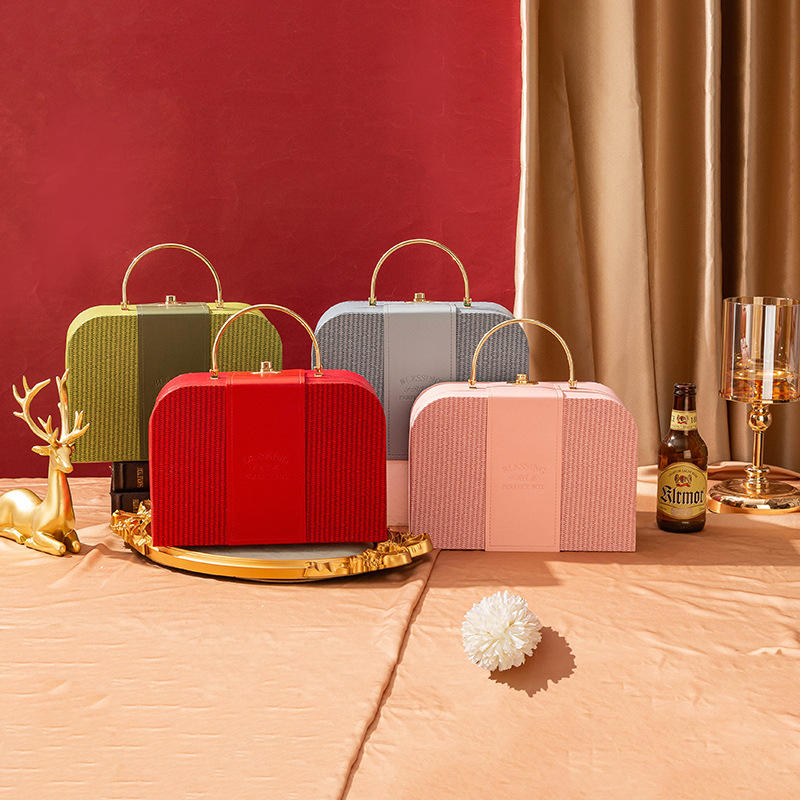 New Leather High-end Creative Handheld Gift Boxes