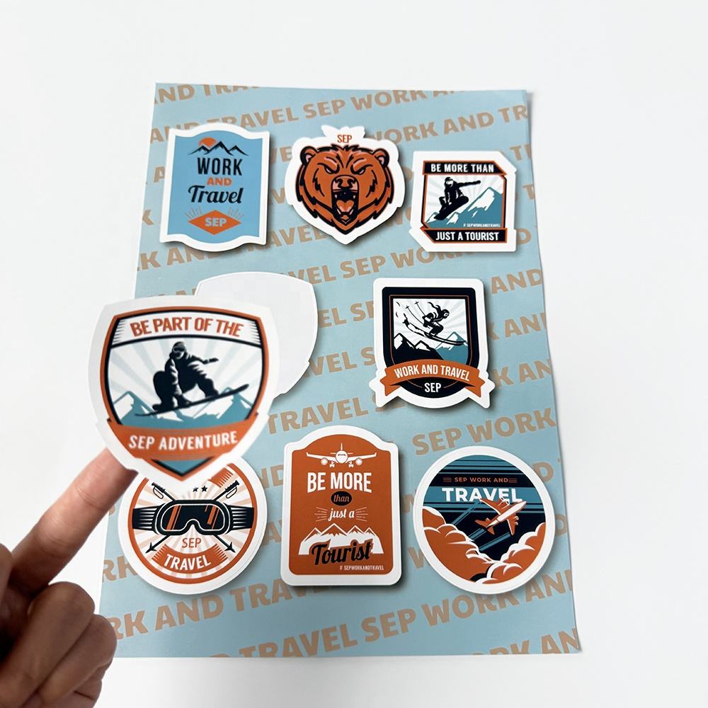 Custom Die Cut Weatherproof Durable Self-Adhesive Label Sticker