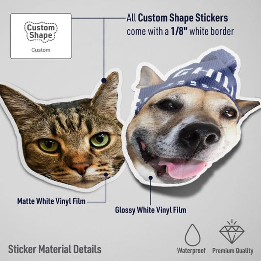 Custom Logo UV-Proof Waterproof Die Cut Sticker Label