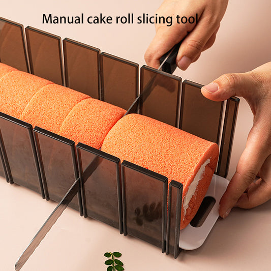 Specialized uniform division mold slicer for cutting cake rolls into pieces