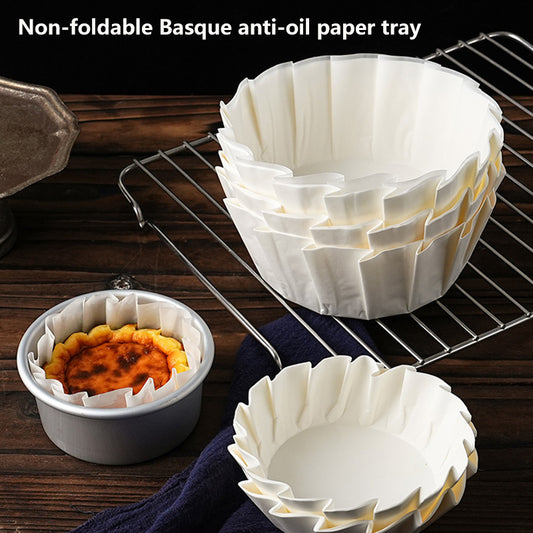 Basque cake oil paper tray 4/6/8 inches non-folding paper tray cake mold