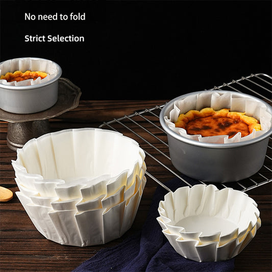 Basque cake oil paper tray 4/6/8 inches non-folding paper tray cake mold
