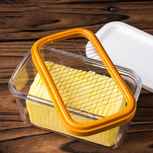 Butter cutting storage box, cheese dividing and packaging storage box, frozen cheese cutting blocker