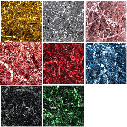 Cut Paper Baskets Grass for Shipping Boxes Decorations Wrappings (Metallic Gold)