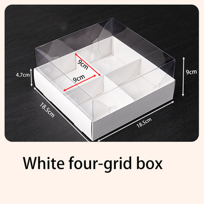 Four-grid six-grid cupcake boxes, mousse dessert packaging, camping picnic take-out packaging boxes