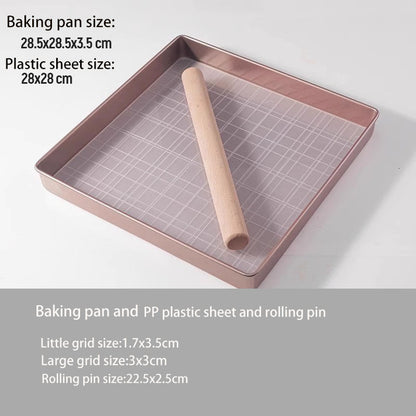 The special shaping mold for snowflake fudge and nougat is suitable for a 28x28cm baking pan.