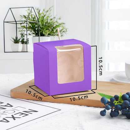 Individual Cupcake Containers, Cupcake Boxes with Window, Food Grade Cupcake Holders with Inserts