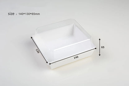 Square Transparent Safety Cover Cooked Sushi Box, Disposable Food Container, Pastry Baking Box