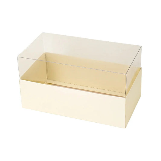 Manufacturers Direct Customized Disposable Transparent Cupcake Box Foldable Dessert Swiss Roll Cake Packaging Box