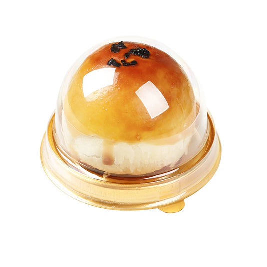 Egg Yolk Crisp Packaging Box Gift Box Single Pack Single Sesame Mung Bean Cake Round Baking Blister Transparent Box