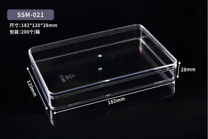 Customized High-quality Food Grade Plastic Transparent Biscuit Box, Pastry and Dessert Tiramisu Small square Transparent Box