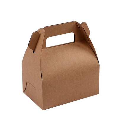 Square Baking Dessert Box Optional with Lined Cookies Nougat Gift Box Kraft Paper Portable Pastry Cake Packing Box