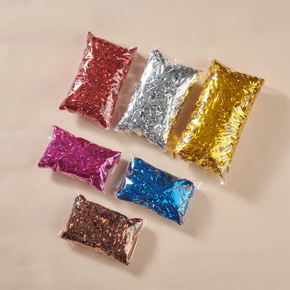Hot-selling Glitter Bright Color Metal Lafite Fold Tissue Paper Packing Filler Gift Box Metal Jewelry Filling Color Silk