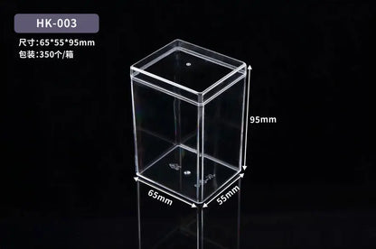 Customized High-quality Food Grade Plastic Transparent Biscuit Box, Pastry and Dessert Tiramisu Small square Transparent Box