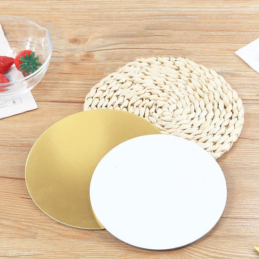 Bake a Golden Round Birthday Cake 8 Inches,10 Inches, 12 Inches  Plaster Mortar Board Birthday Cake Roundness  Tray Board