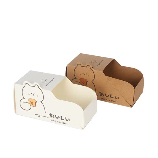 Eco-friendly Foldable Drawer Shape Food Grade Baking Box Takeout Food Sandwich Box Sandwich Packing Box