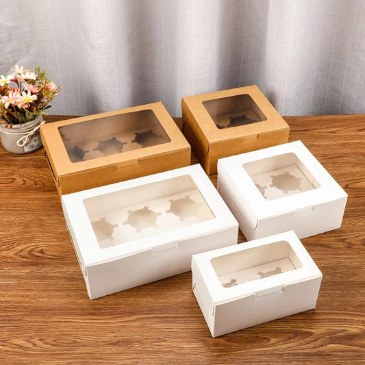 Wholesale Takeaway Transparent Cake Boxes with Window Luxury Cake Packaging Mini Cake Box