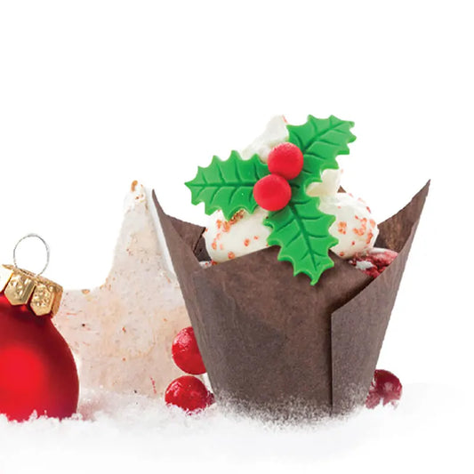 Tulip Muffin Cupcake Cup Top Hat Kraft Paper with Oil Proof Rimmed Baking High Temperature Resistant Paper Cups