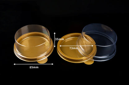 Mini Paper Cup Egg Yolk Pastry Packaging Box, Round Top Single Pack, Universal Transparent Dessert Cake Bubble Cover Box
