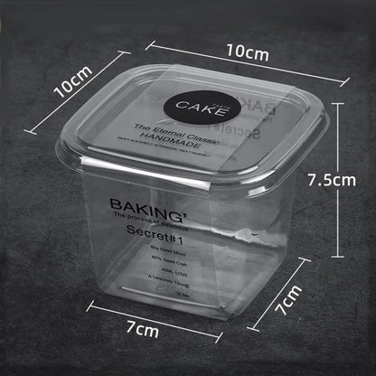 Opaque square Pudding Bran Cup Fruit Layer Cake Fruit Cake Box Ice Cream Box Soy Milk Packing Box Holiday Supplies