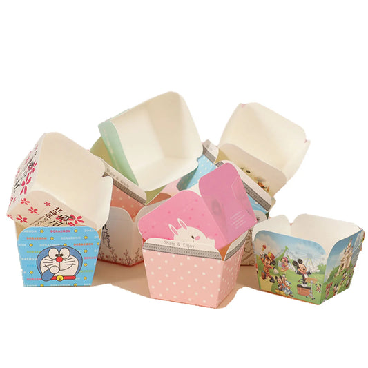 Hokkaido Chiffon Cake Paper Cup Cup Large square Paper Tomafin Cup Mold Baking Oven Special Baking