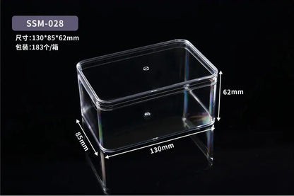 Customized High-quality and Large-sized Food Grade Plastic Transparent Biscuit Box, Pastry and Dessert Tiramisu Box