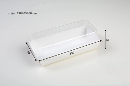 Square Transparent Safety Cover Cooked Sushi Box, Disposable Food Container, Pastry Baking Box