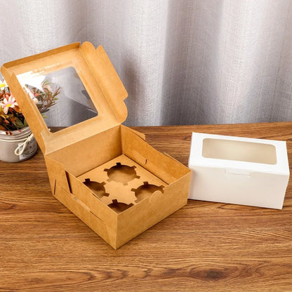 Wholesale Takeaway Transparent Cake Boxes with Window Luxury Cake Packaging Mini Cake Box