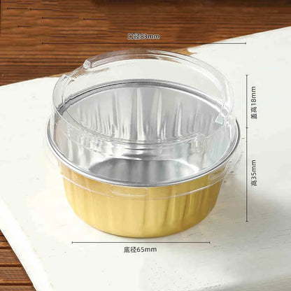 Disposable Baking Mold Red Iceberg Lava Chocolate Mousse Cake Box Tiramis Mousse Cake square Round Aluminum Foil Box
