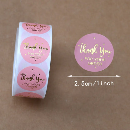 Thank You Stickers for Small Business Round Waterproof Stickers Vinyl Sticker