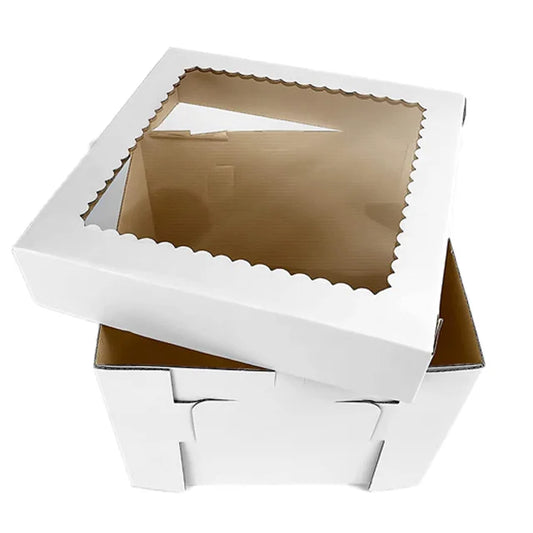 White Folding High Quality Window Baking Box Birthday Cake Dessert Box Simple Cheese Cheese Mousse Lasagna Pastry Box
