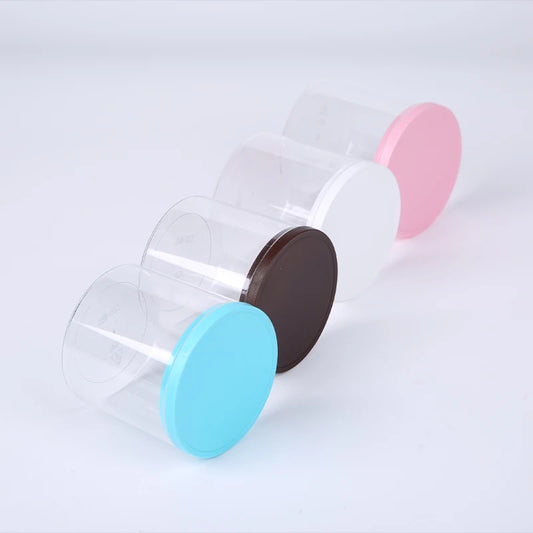 Disposable Transparent Snack sealed Chocolate and Candy Plastic Jars  Food Jar with Lids Storage Box Kitchen Household Bottle