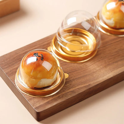 Egg Yolk Crisp Packaging Box Gift Box Single Pack Single Sesame Mung Bean Cake Round Baking Blister Transparent Box