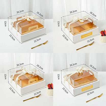 Packaging Supplier Wholesale 4 9 Grids Clear Fruit Cake Food Paper Platter Box