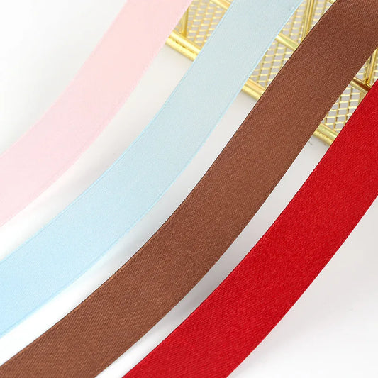 High Quality Cake Box Packaging Ribbon Fresh Flower Bouquet Decorative Ribbon Bow Solid Color Cloth Baking Ribbon