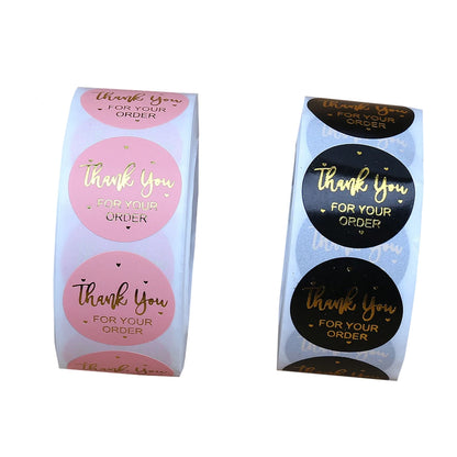 Thank You Stickers for Small Business Round Waterproof Stickers Vinyl Sticker