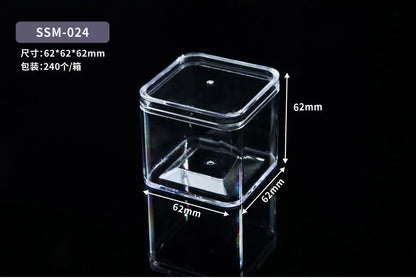 Customized High-quality Food Grade Plastic Transparent Biscuit Box, Pastry and Dessert Tiramisu Small square Transparent Box
